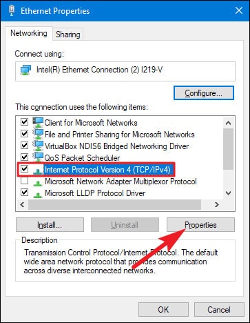 Internet Protocol Version 4 (TCP/IPv4)